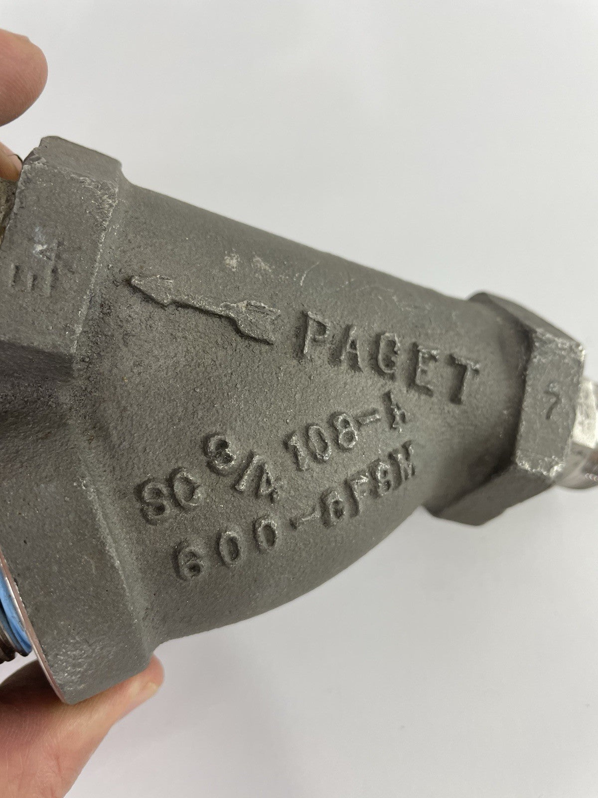 PAGET Y Strainer Stainless Steel CF8M 1" NPT Class 600 1400-WOG 3/4" Blow-Out