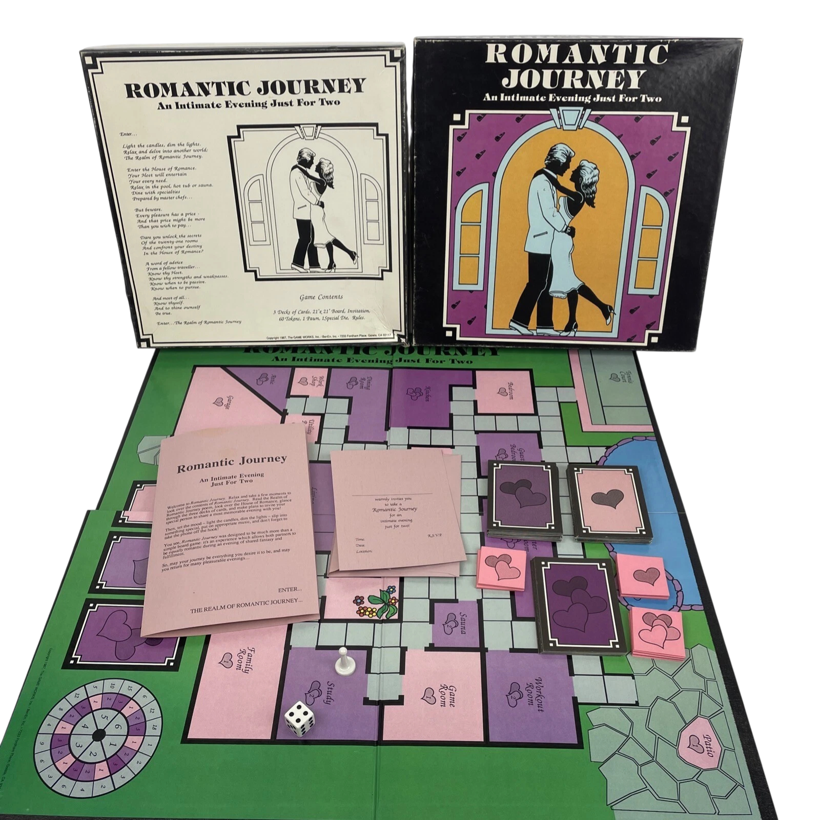 Romantic Journey Vintage Card Board Game An Intimate Evening Just For Two 1987