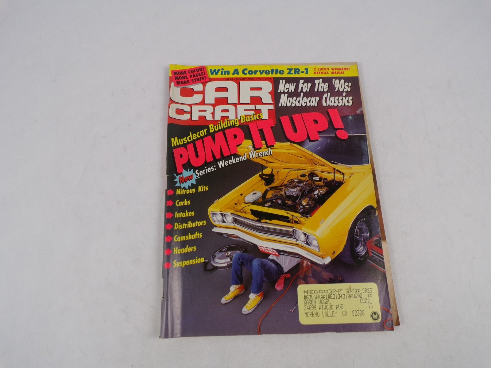 January 1990 Car Craft Musclecar Building Basics Pump It Up! Win A Corvette ZR-1