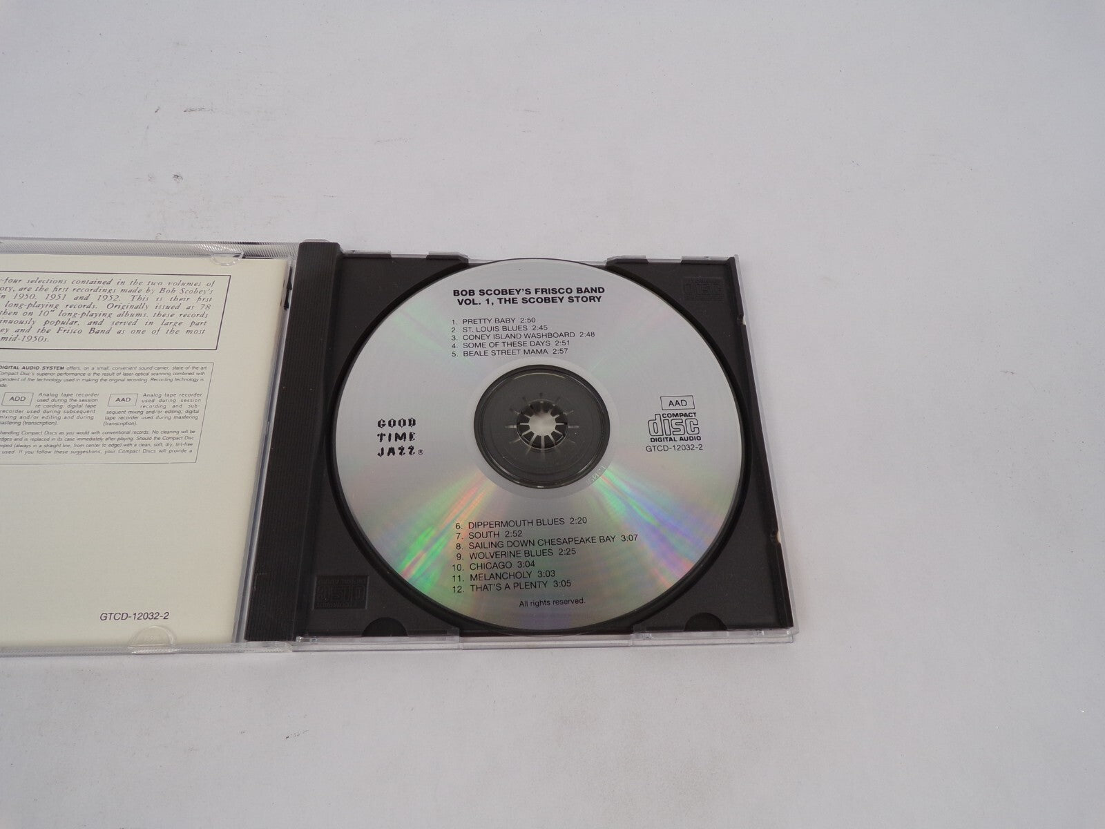 Vol. 1, The Scobey Story Bob Scobey's Frisco Band Pretty Baby St. Louis CD#69
