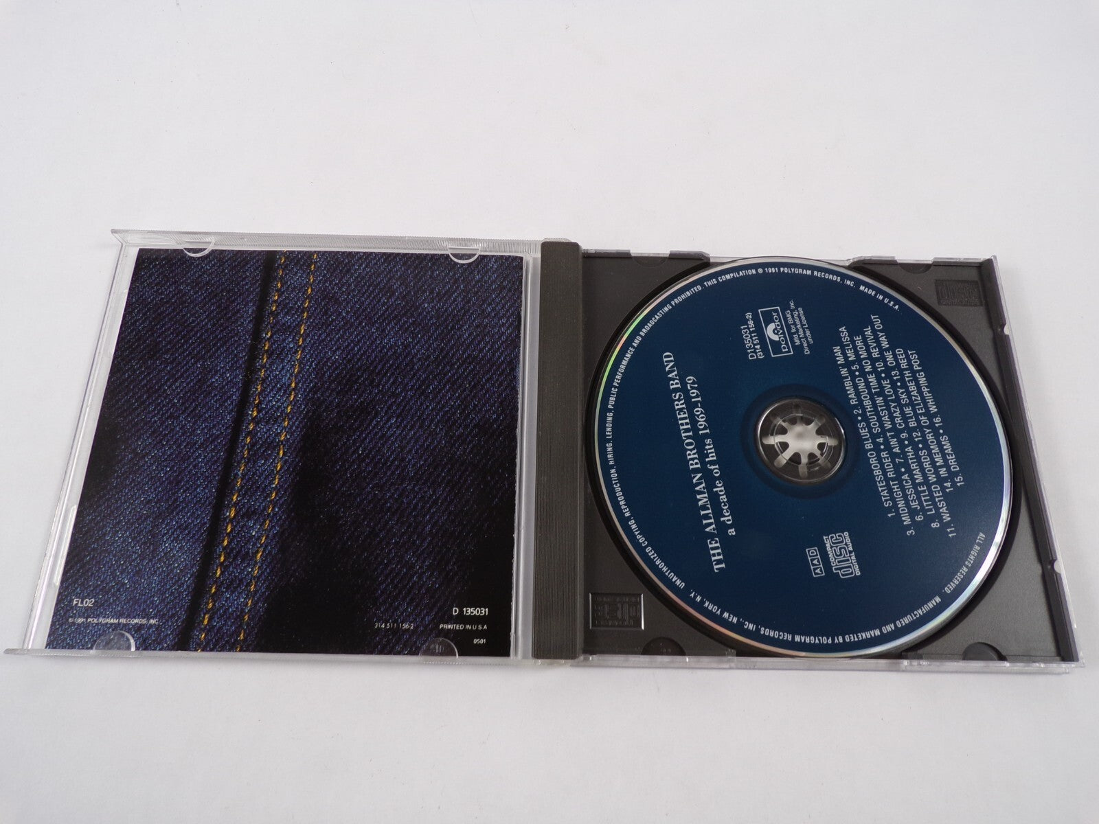 The Allman Brothers Band A Decade Of Hits Statesboro Blues Ramblin' Man CD#45
