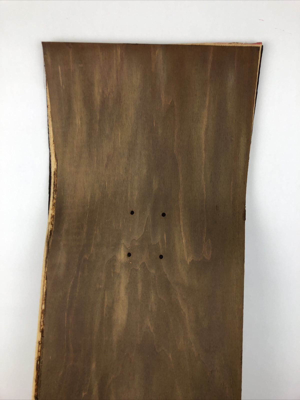 Skateboard Deck Blank Uncut 10" x 34" w 14.25 Wheelbase Pre Drilled Brown Stain