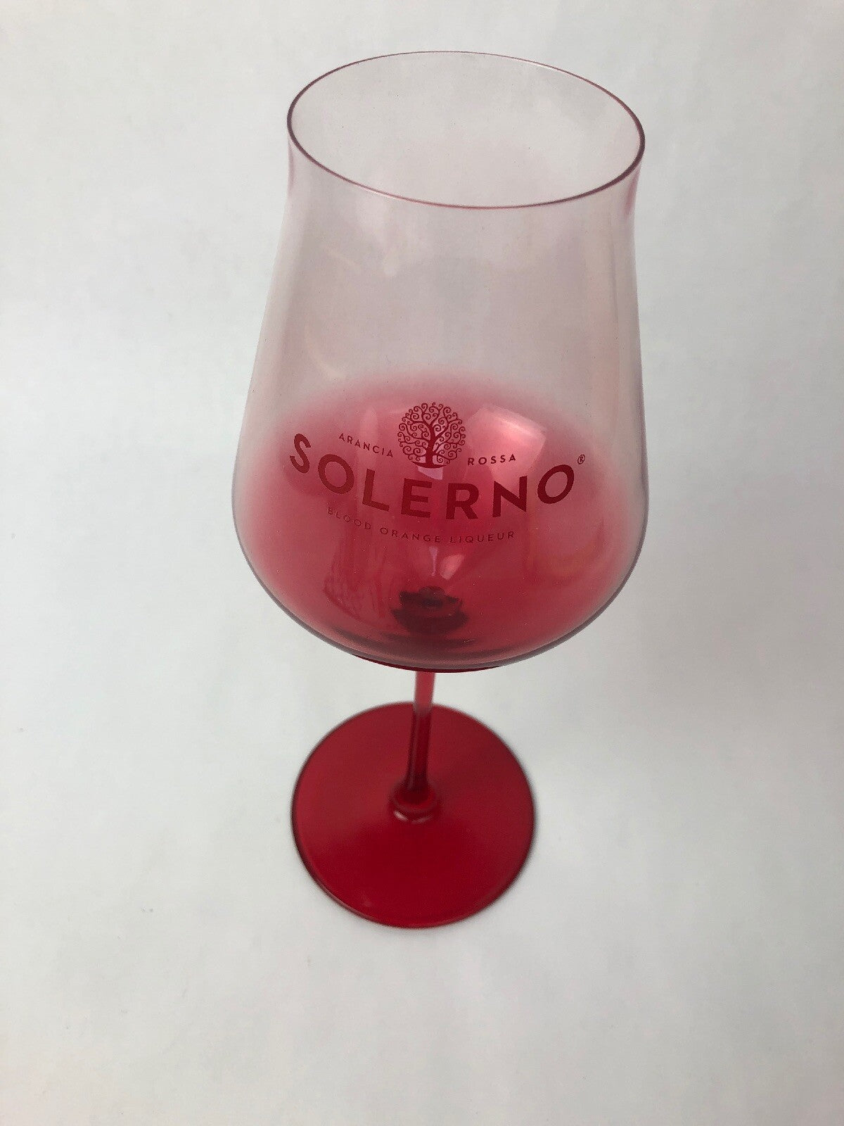 2 x Rare SOLERNO BLOOD ORANGE LIQUER ARANCIA ROSSA Long Stem Rose Wine Glass