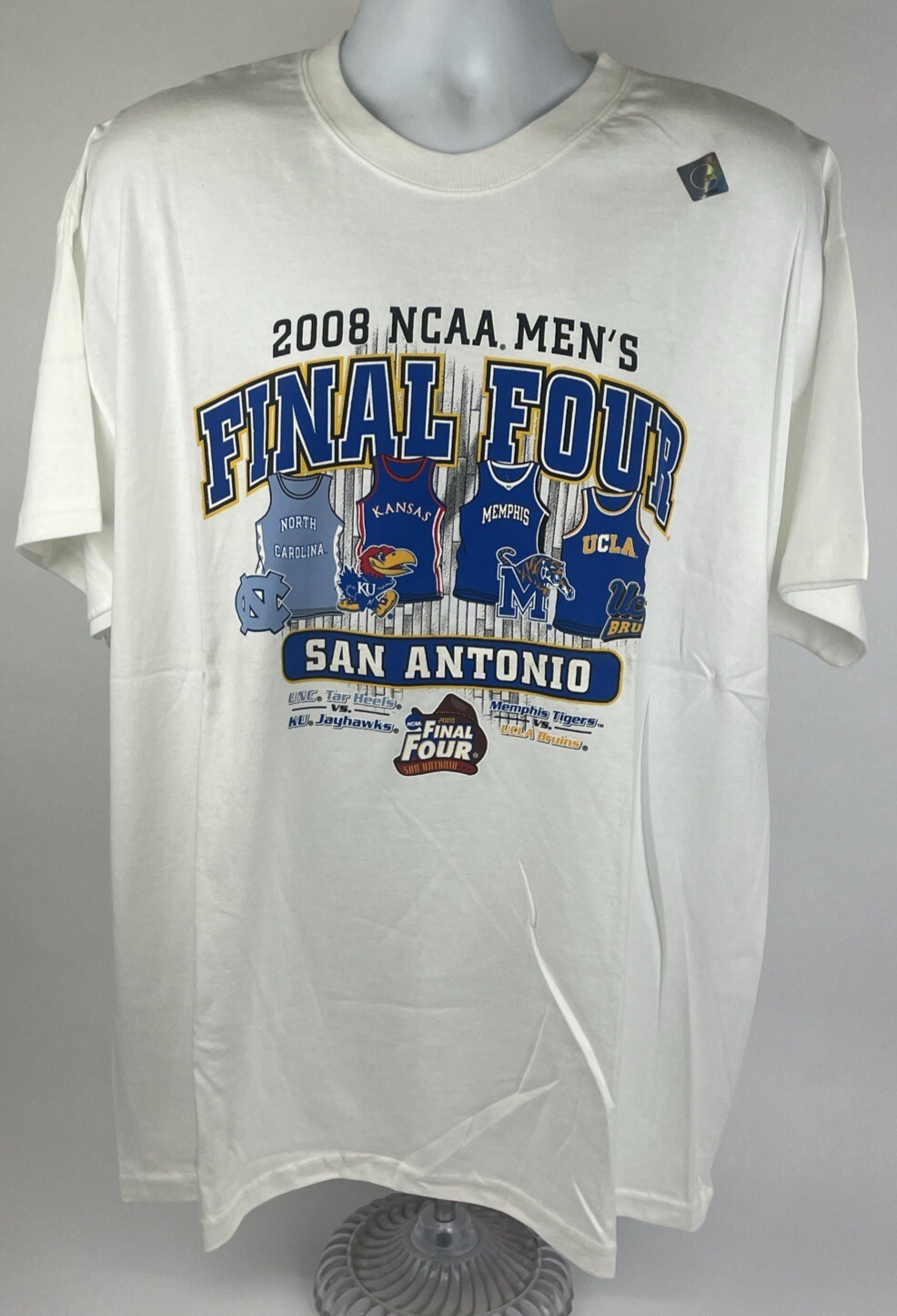 2008 Champion San Antonio NCAA Champions Final Four March Madness T Shirt XL WHT