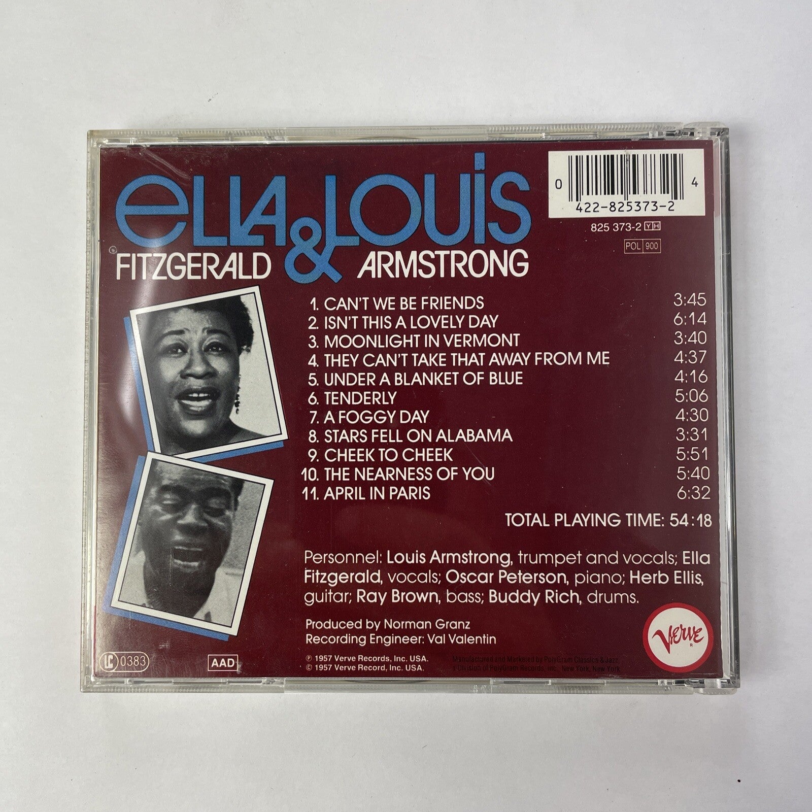 Ella Fitzgerald/Louis Armstrong - Ella & Louis (Cd,1985 Verve Records) #23
