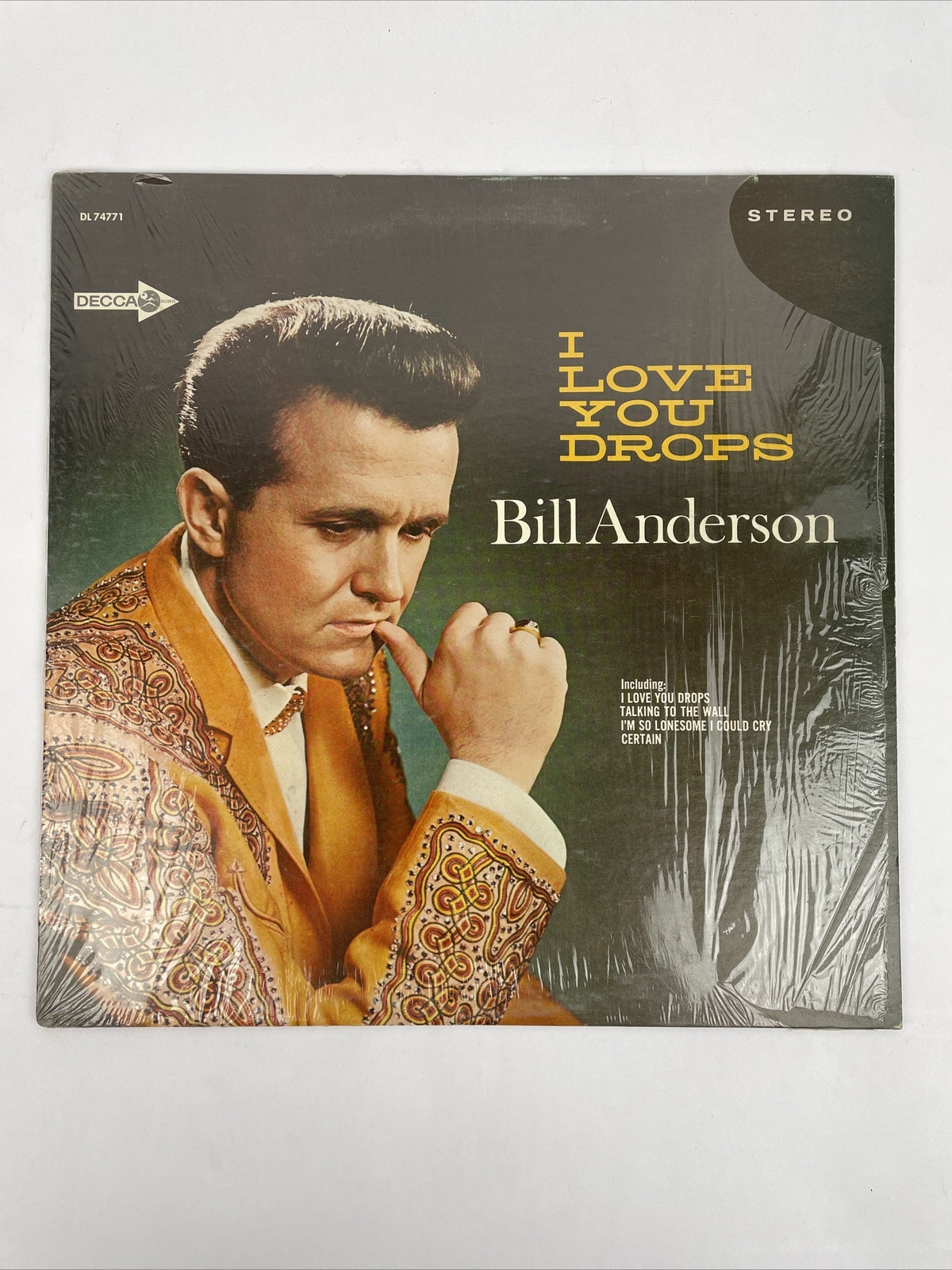 Bill Anderson I love you Drops -Stereo LP Vinyl Records 33 RPM DECCA DL 74771