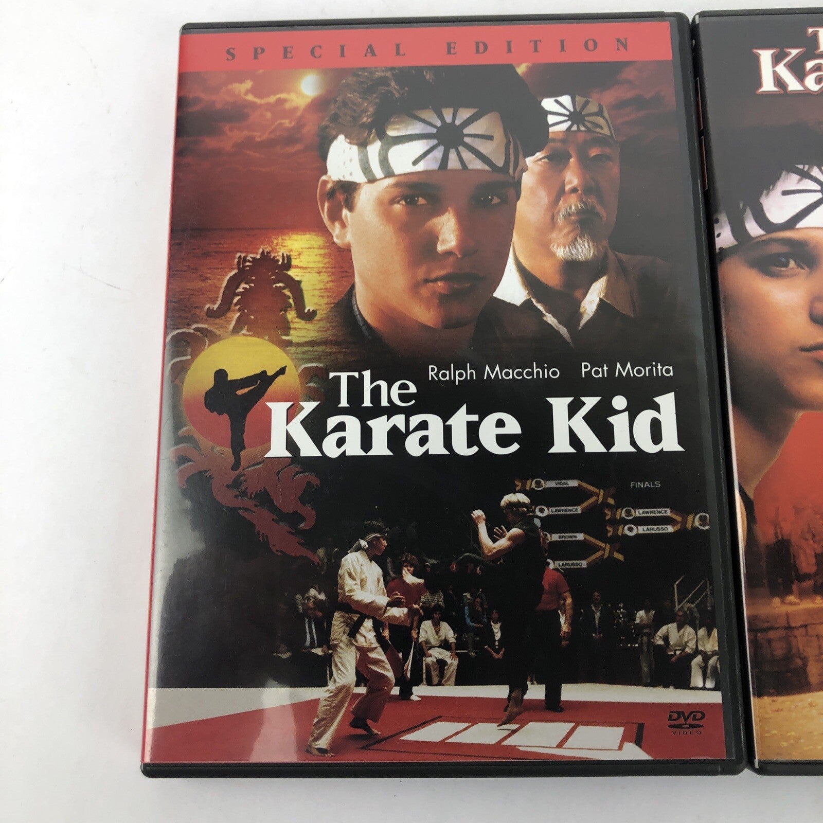 The Karate Kid , The Karate Kid II DVD LOT RALPH MACCHIO PAT MORITA - Mint Discs