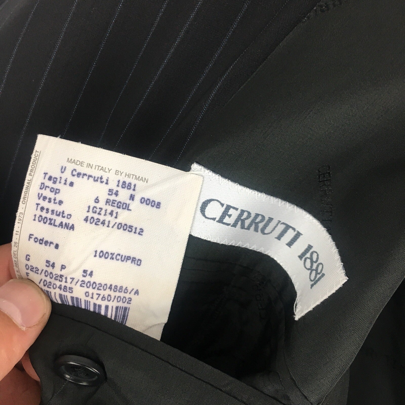 Cerruti 1881 - 2 Piece Suit - with Trousers - Wool Black 54 IT XL