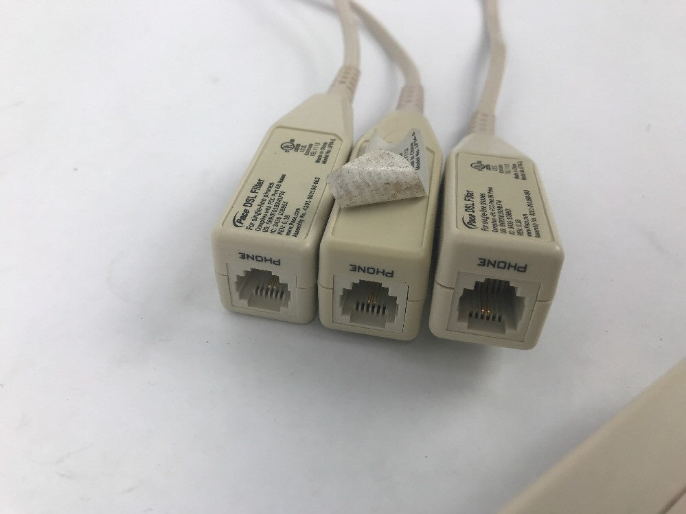 3 X Pace DSL Filter 6" LFT 4-1-GB for Single-Line Phones + 2wire DSL 2 Line Filt