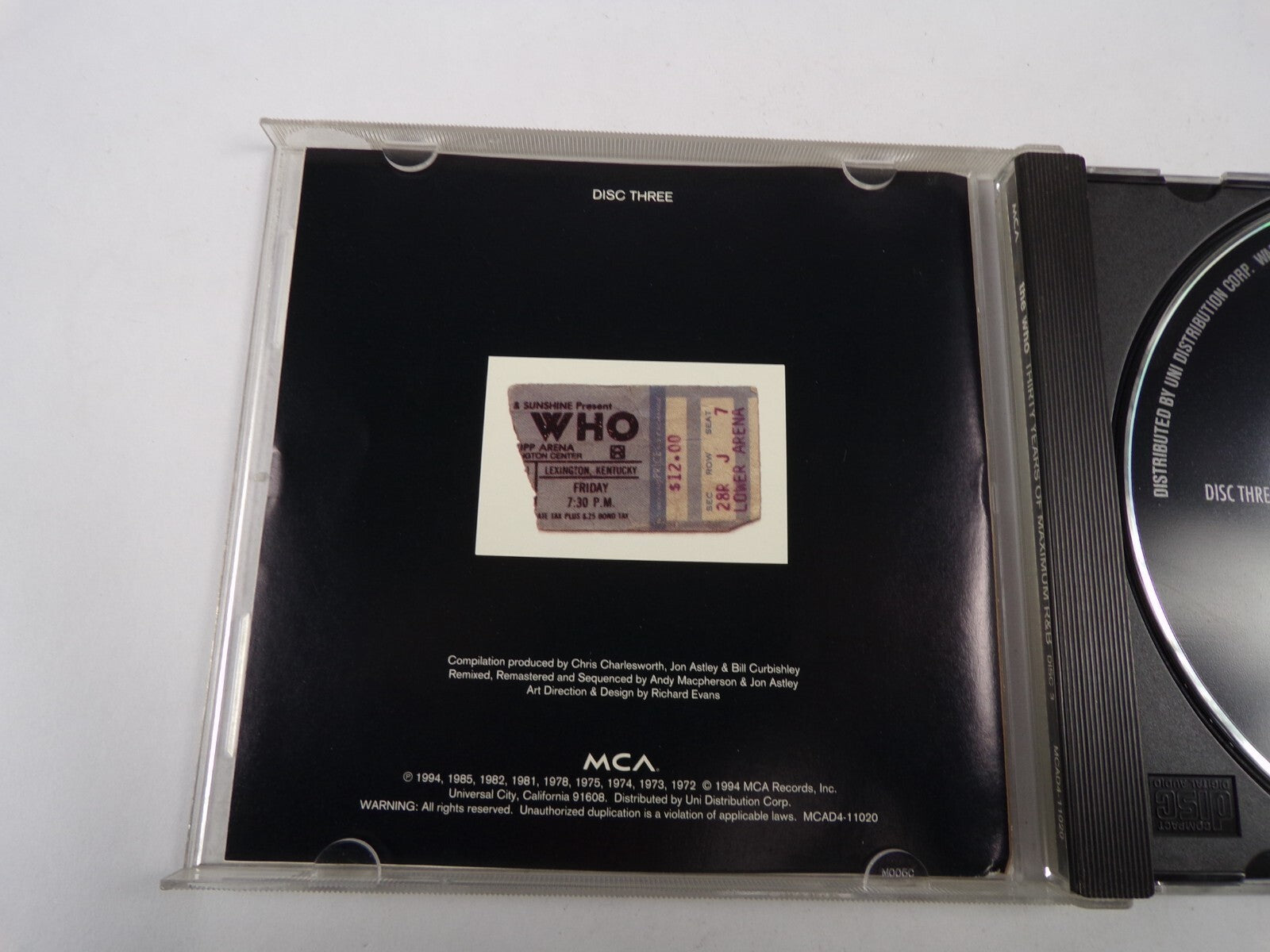 The Who Thirty Years Of Maximum R & B Shakin All Over Baba O Riley CD#1