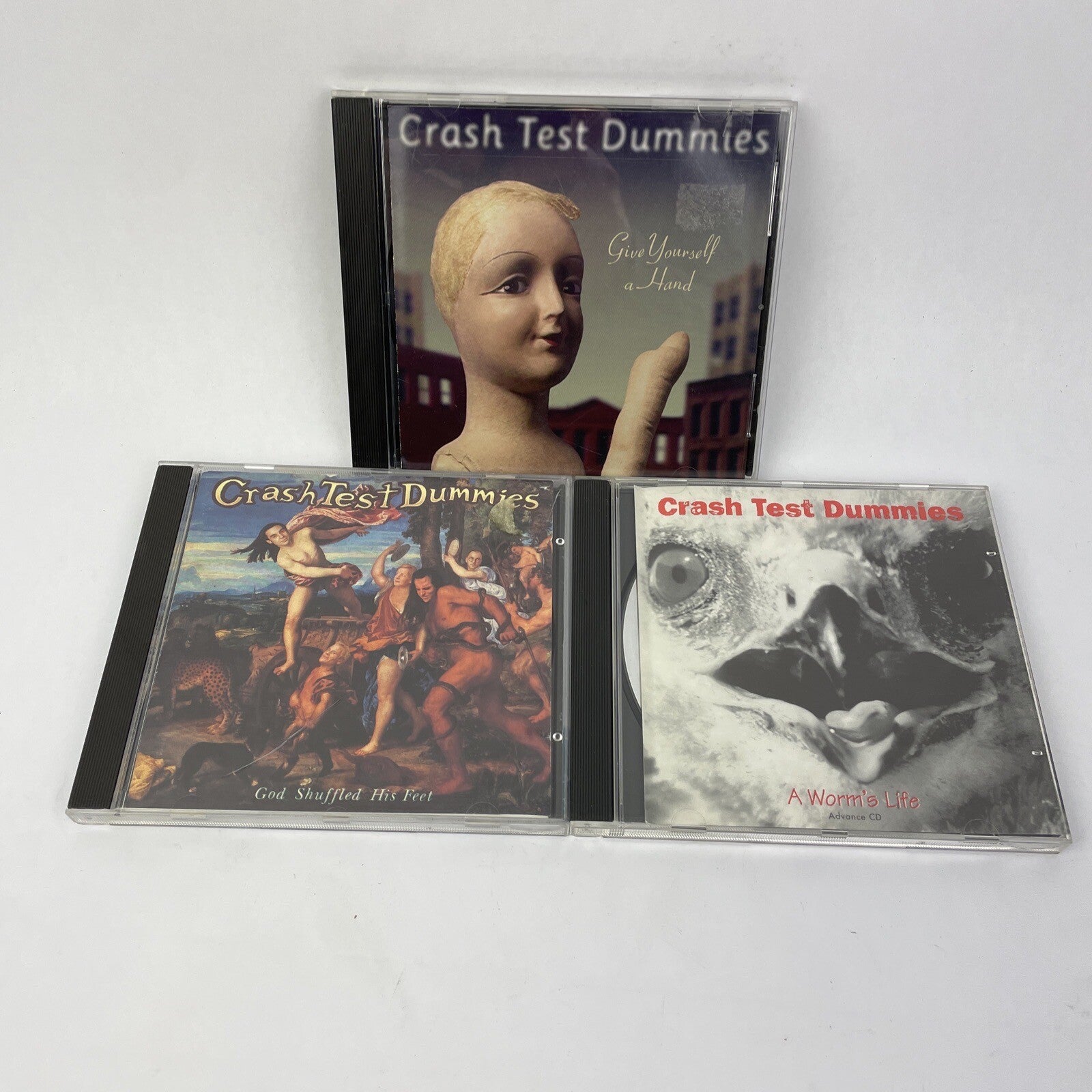 Crash Test Dummies CD Lot of 3 Give Yourself A Hand & A Worm's Life God Shuffled