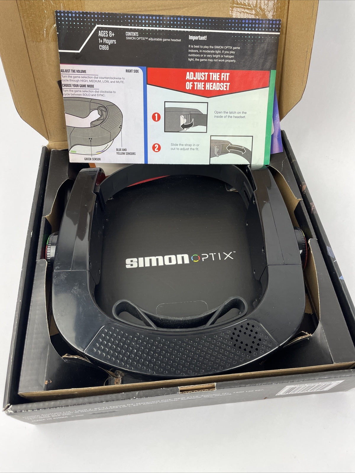 Hasbro Simon Optix Game - Includes Headset, Manual And Original Box - TESTED