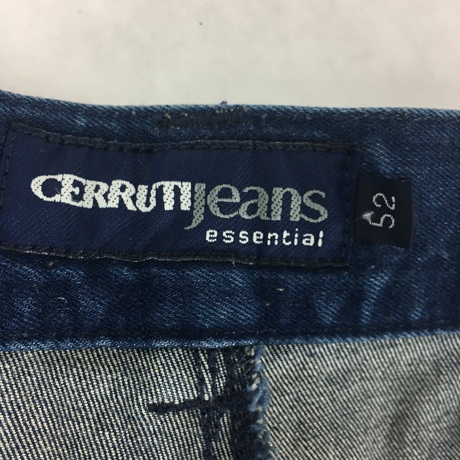 CERRUTI Essential Blue Cotton Denim Mens Jeans Straight 52