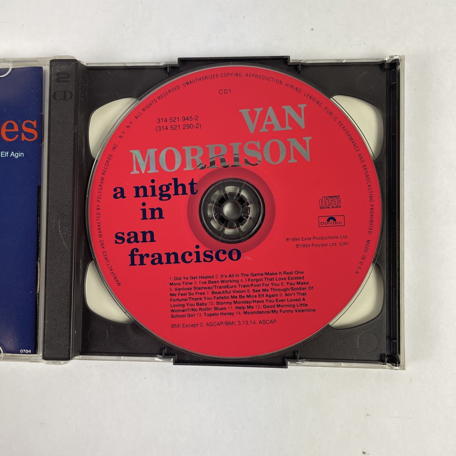 Van Morrison - A Night in San Francisco (CD, Apr-1994, 2 Discs, Polydor) #16