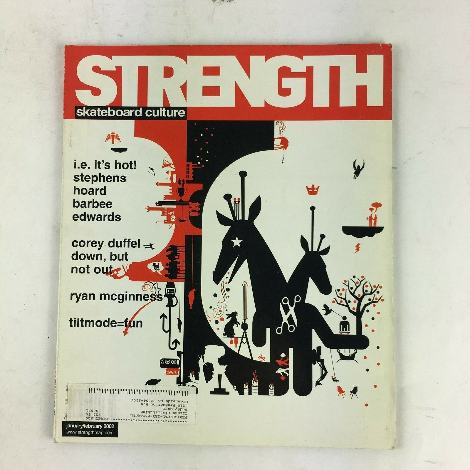 February 2002 Strength Skateboard Magazine Tiltmode=Fun Ryan Mcginness