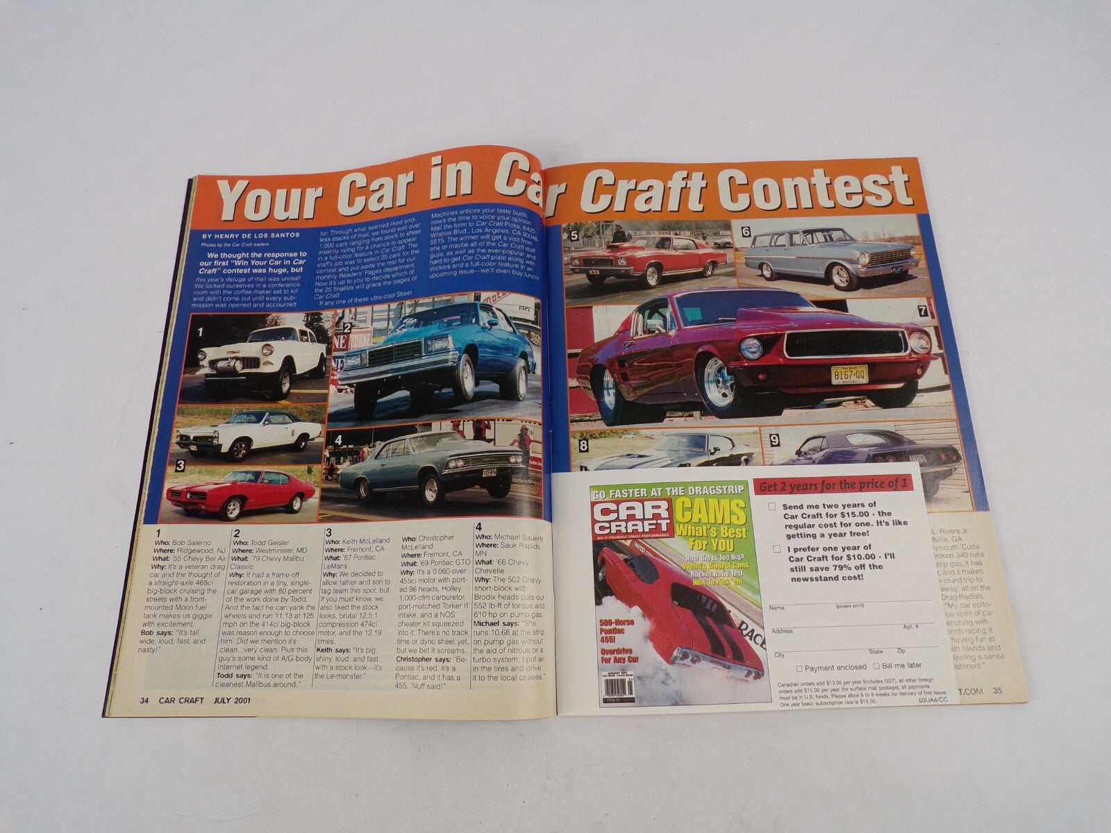 July 2001 Car Craft Small Block Power Engine Builds Galore