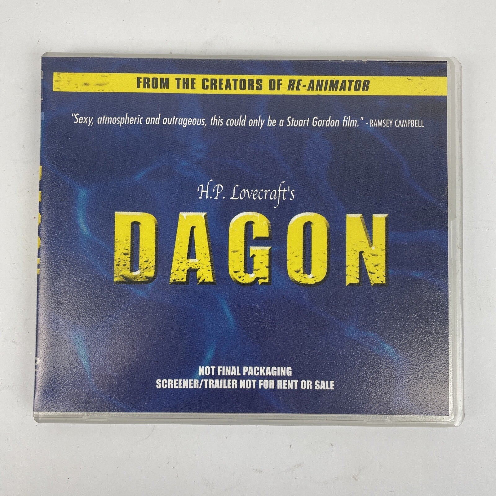 H.P. LOVECRAFT'S DAGON (DVD, 2001) HORROR FANTASY Stuart Gordon Screen Writer