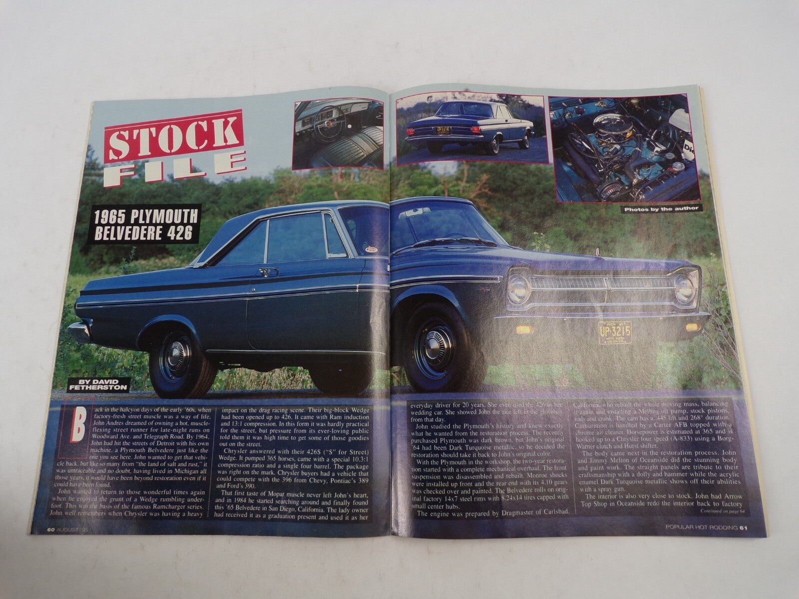 August 1995 Hot Rodding Magazine Torque Terror 525HP 454! Project K'57 1965 Rep