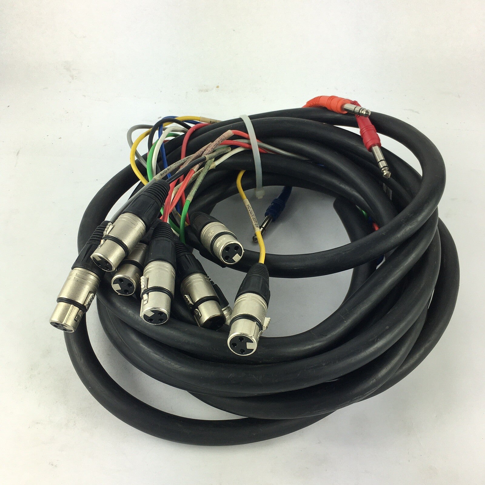 Audio 20ft Black 7 Neutrik Female XLR to 1/4 Inch Guitar / Bass Cable Connector
