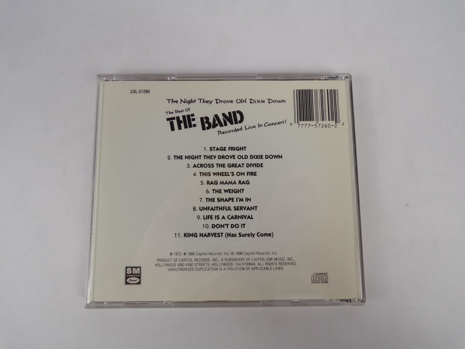 The Band The Night They Drove Old Dixie Down CD #10