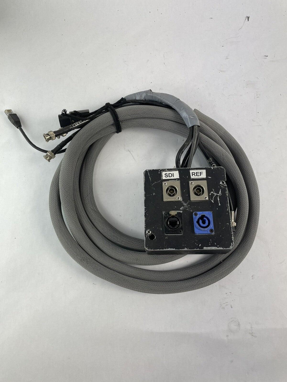 Breakout box Audio Snake 4 inputs Neutrik powerCON 20A EtherCon RJ45 BNC #D2