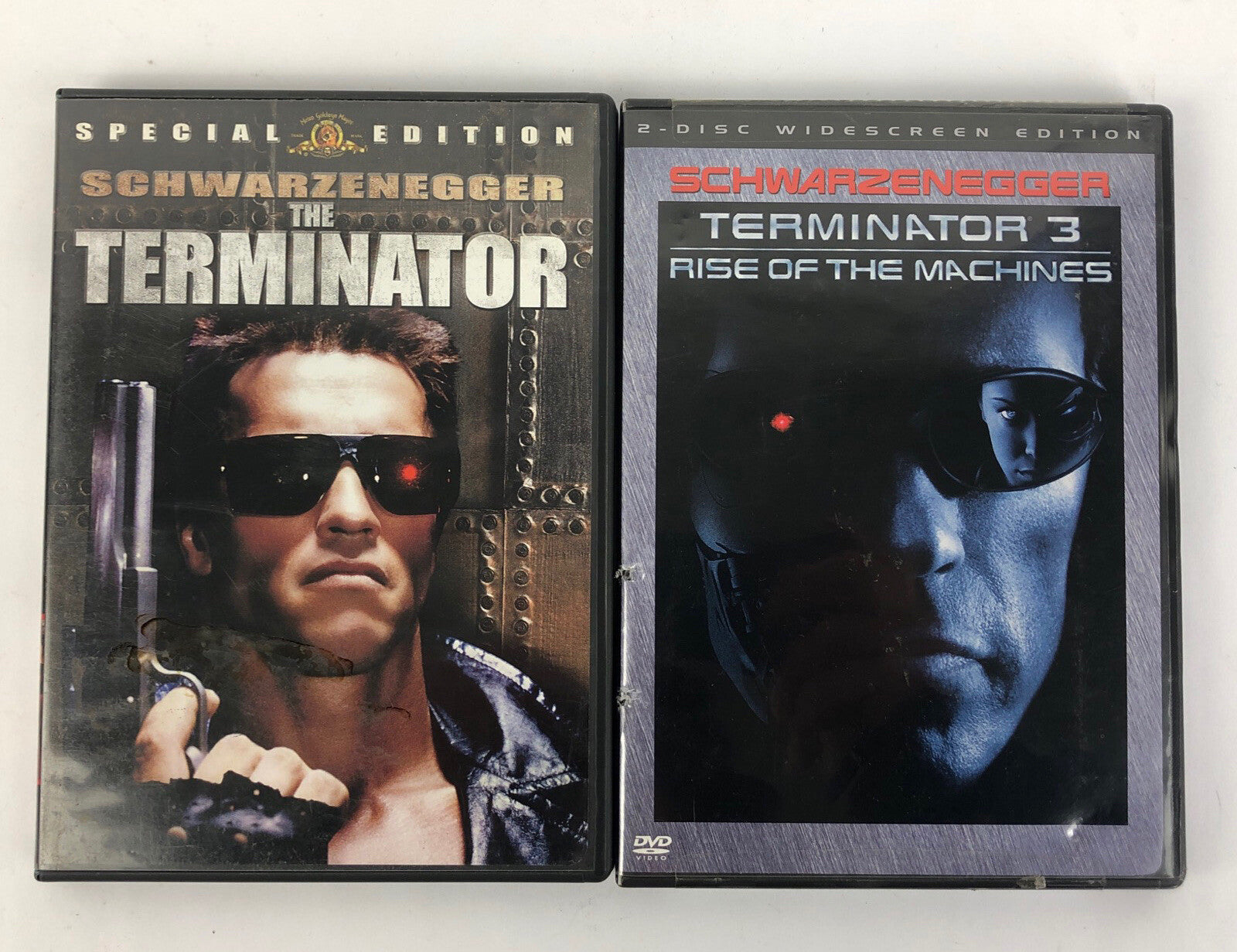 The Terminator & The Terminator 3 Rise of the Machines DVD Video Lot MINT DISCS