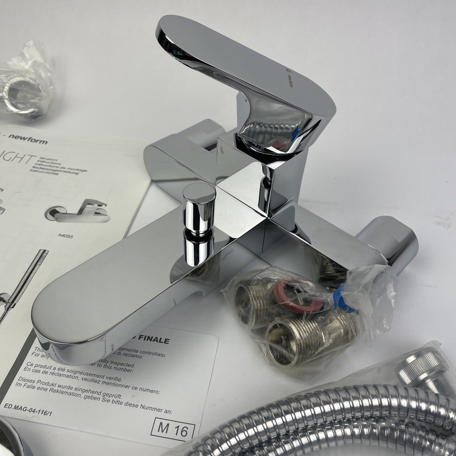 NEWFORM X-LIGHT64040 Tub Faucet Hand Shower Wall Mount Tub Filler Bathtub Faucet