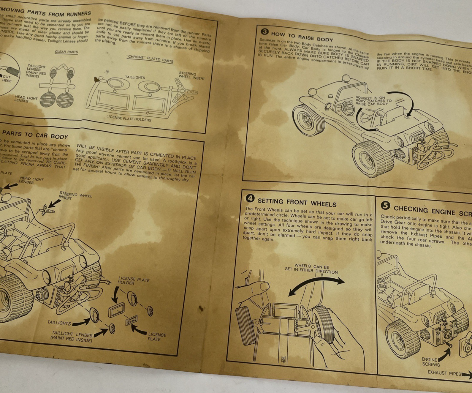 ORIGINAL COX .049 DUNE BUGGY OWNERS CAR INSTRUCTION AND 049 ENGINE MANUAL