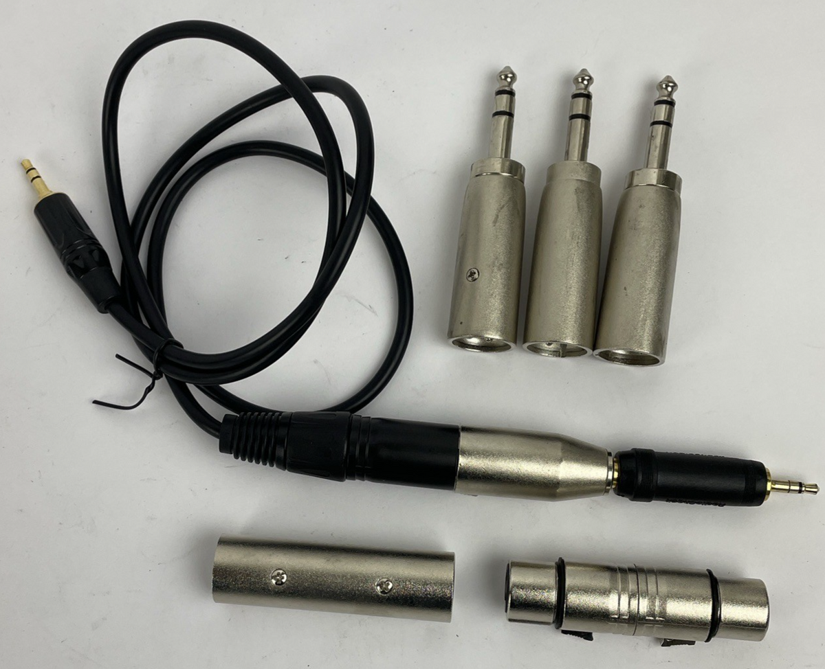 Locking 3-Pin Male XLR to Male 1/4" 6.35mm Mono Jack Connector Audio Adapter Lot