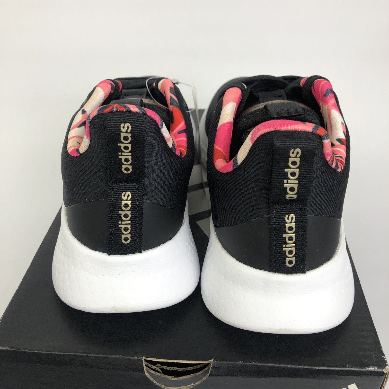 Adidas Womens Size 6.5 Puremotion Running Sneakers Shoes Black / Pink NWT / Box
