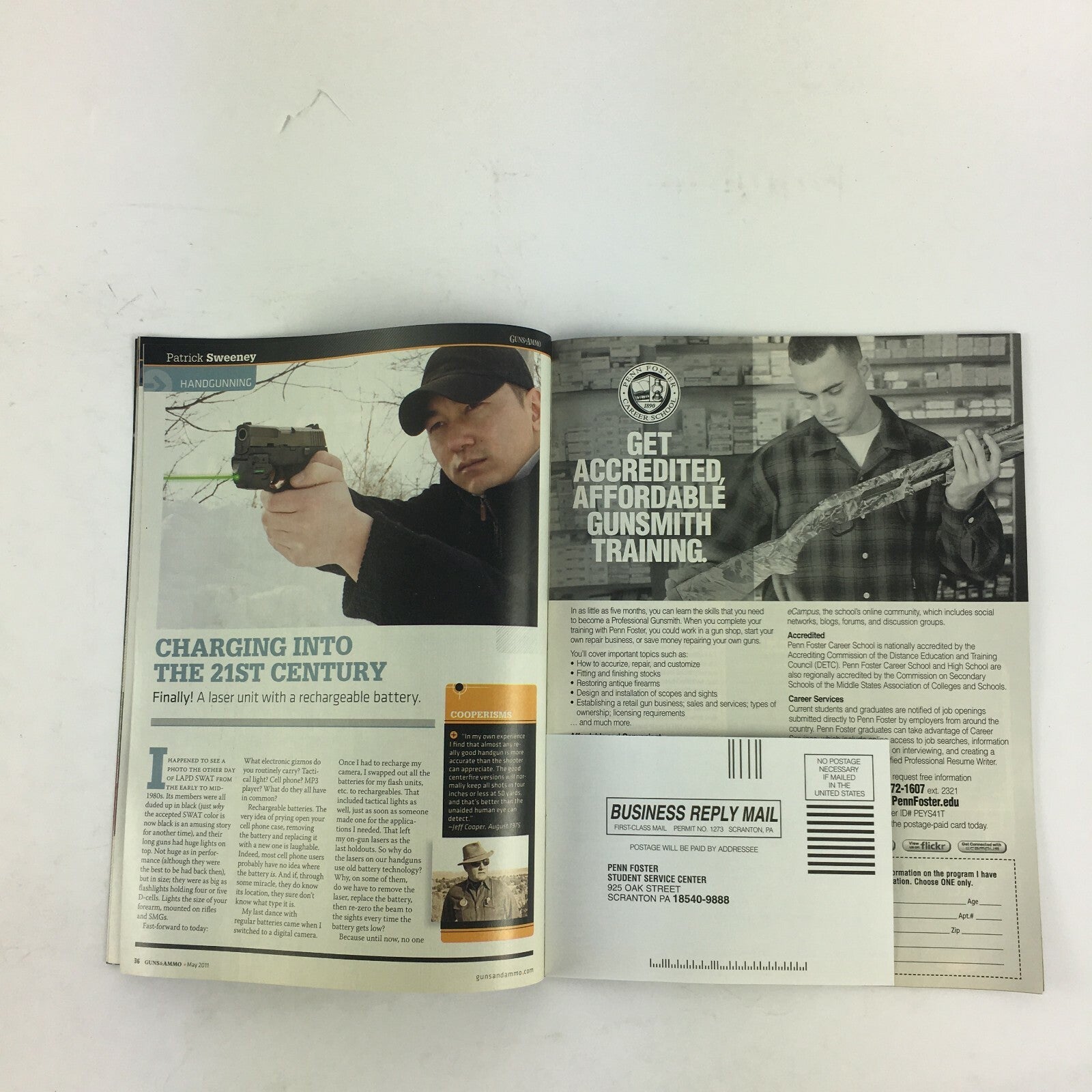 May 2011 Guns & Ammo Magazine Sold Act! The Gunsite Mystique Cult Gauges