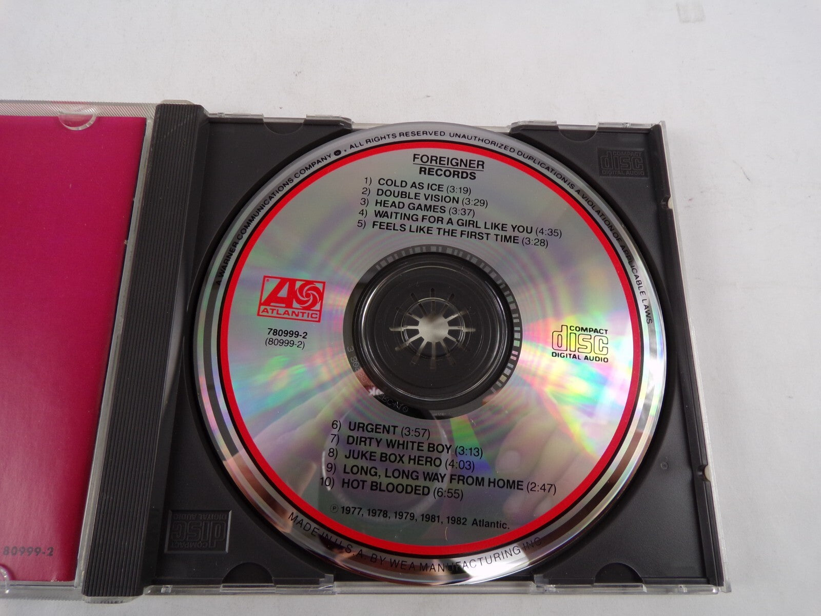 Foreigner Records Cold As Ice Double Vision Head Games Juck Box Hero CD#57