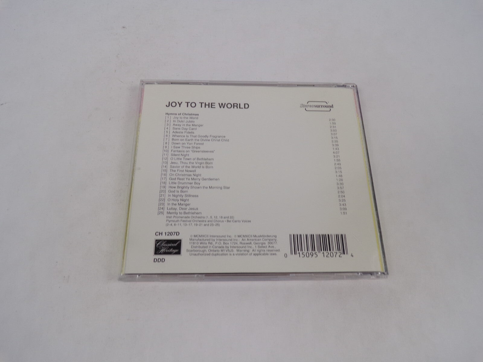 Joy To The World Hymns Of Christmas Joy To The World In Dulci Jubilo Away CD#70