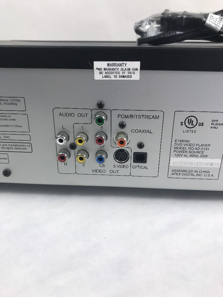 Apex AD-5131 3-Disc Carousel DVD / Karaoke Player