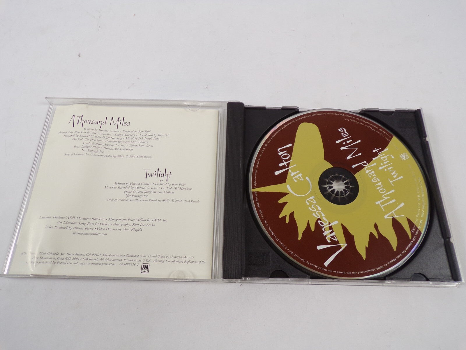 Vanessa Carlton A Thousand Miles Twilight Written By Vanessa Carlton CD #40