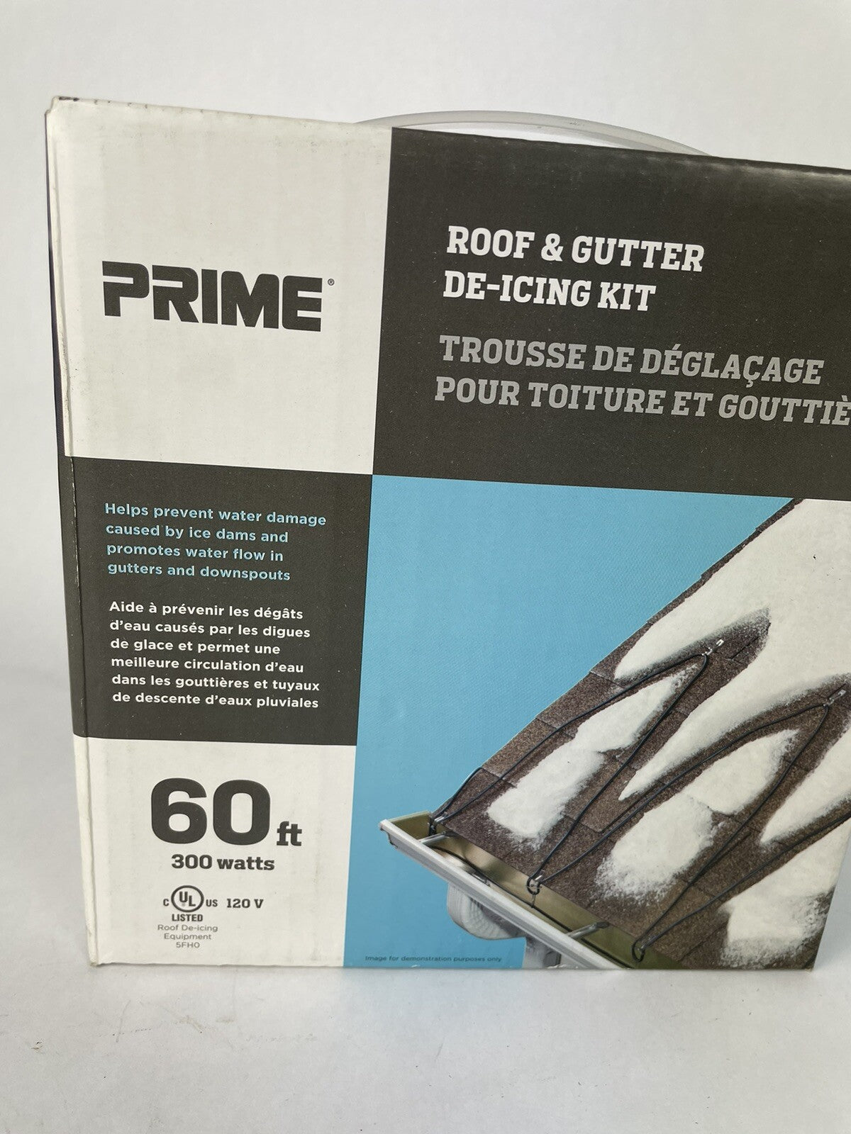 Prime Roof and Gutter De-icing Kit 60 Feet / 300 Watts