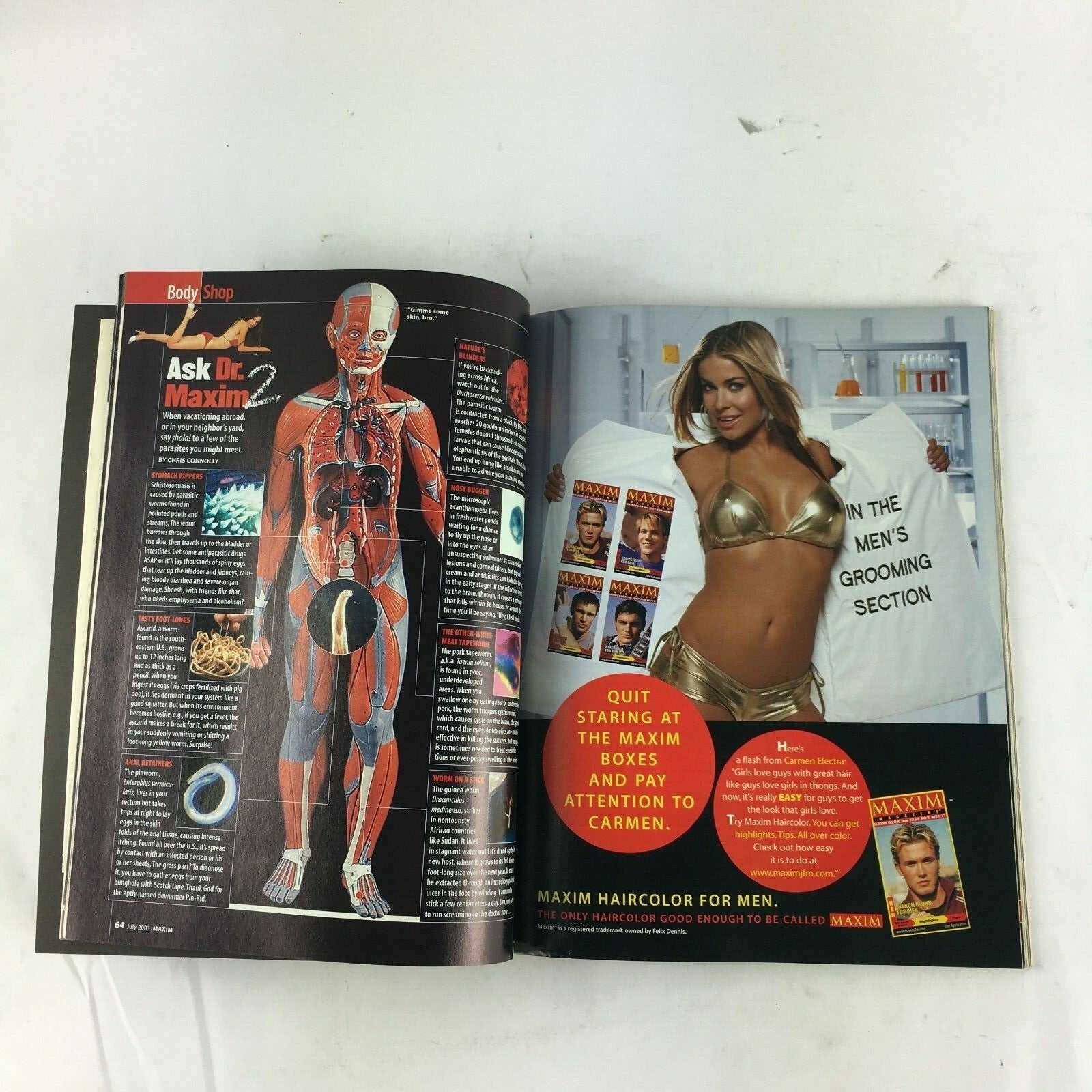 July 2003 Maxim Magazine Thank you, God! It's Charlie's Angles Lucy Cameron Drew