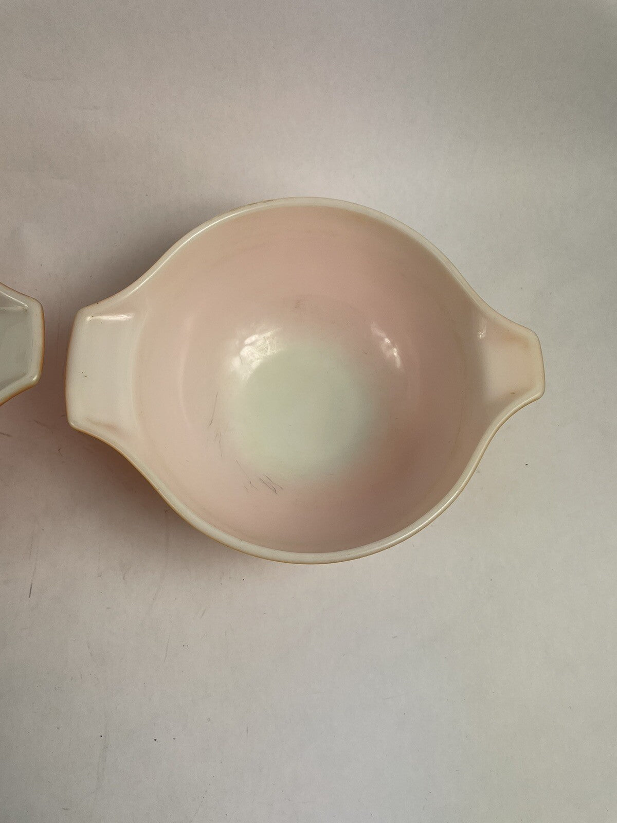 VTG Pyrex Gooseberry Cinderella Nesting Bowl Set 3 Orange White 442-443-444