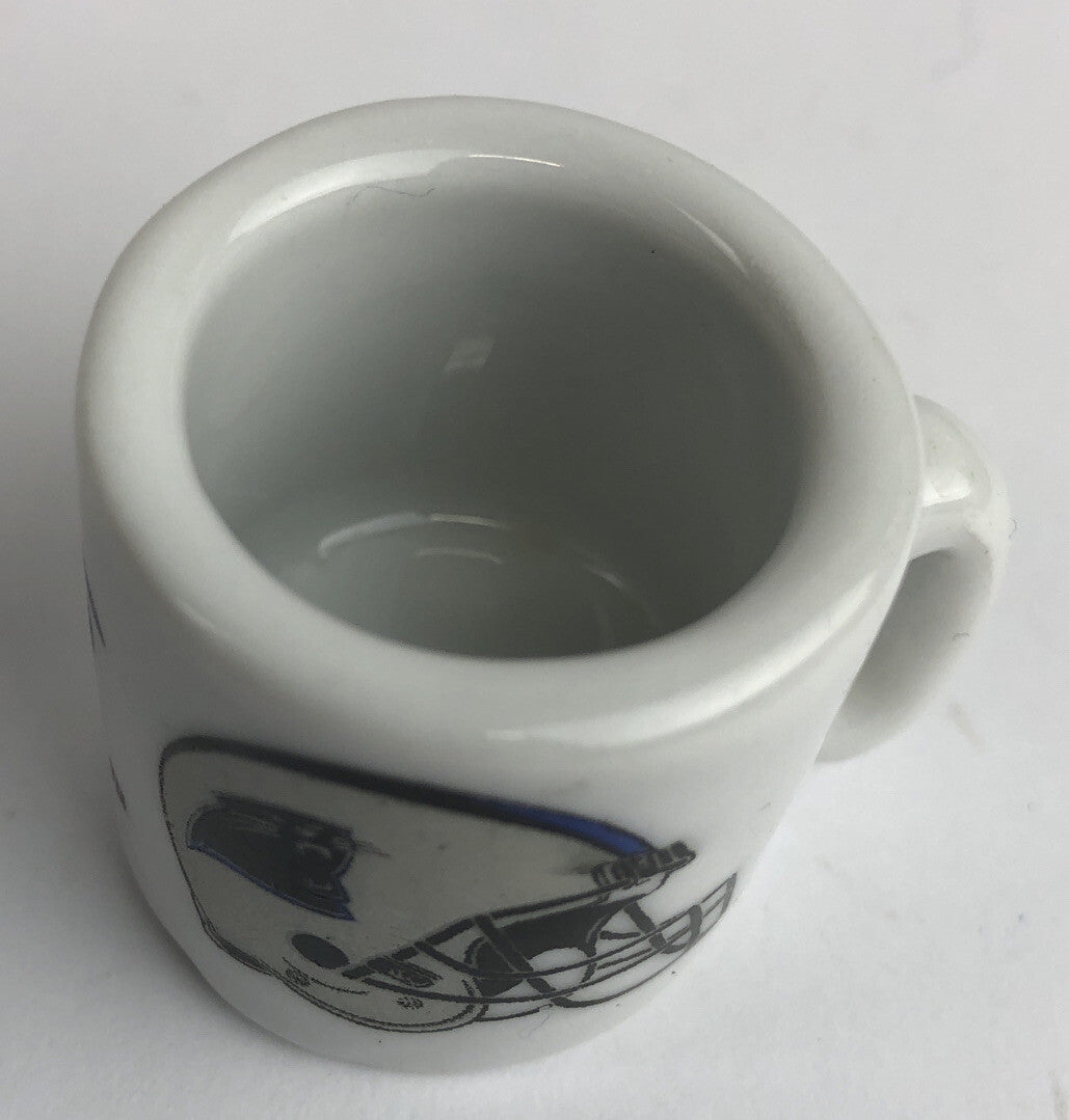 Vintage NFL Mini Coffee Cup Mug Carolina Panthers 1.25" Collectible Miniature