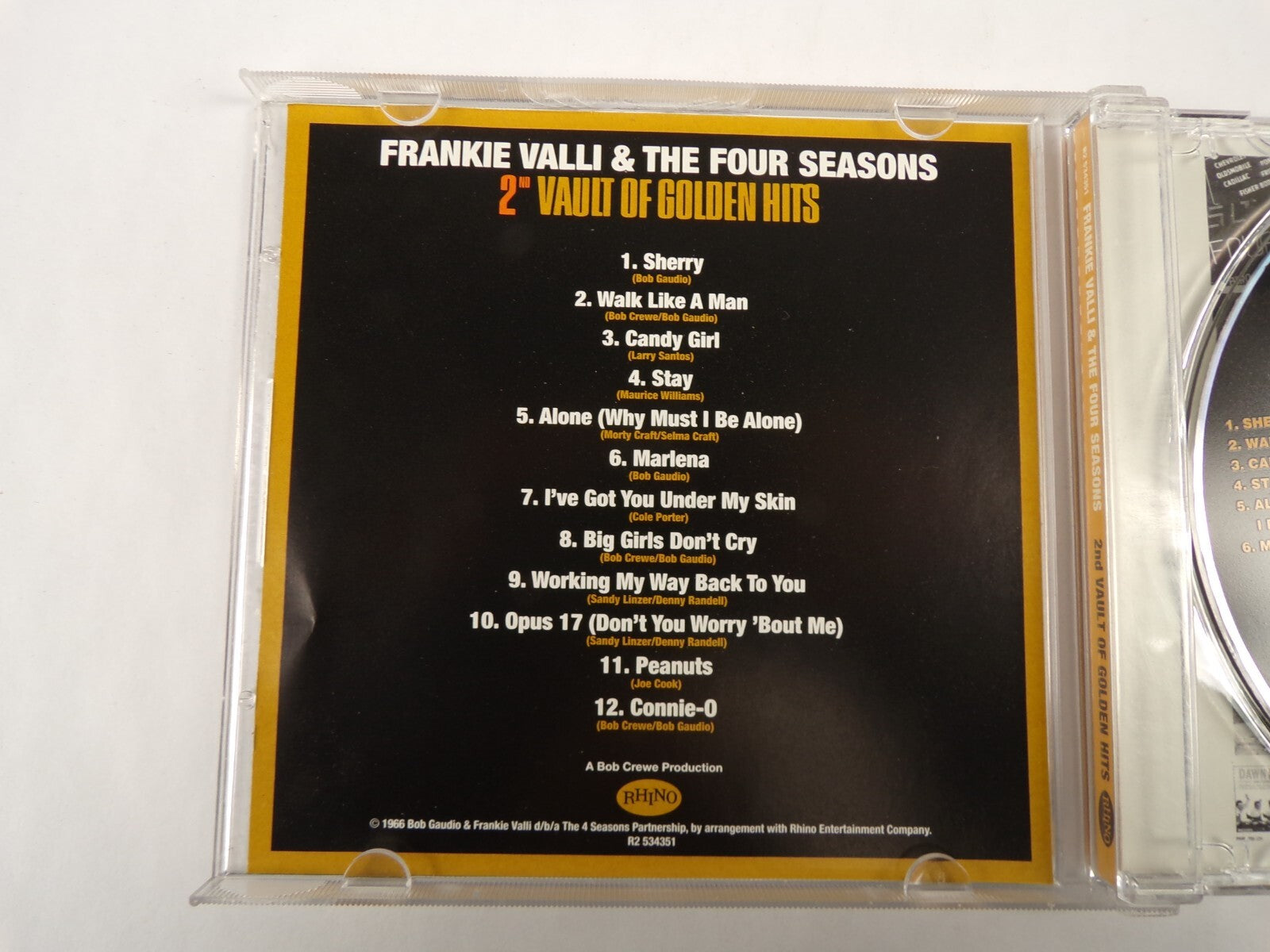Frankie Valli & The Four Seasons 2nd Vault Of Golden Hits Sherry CD#54