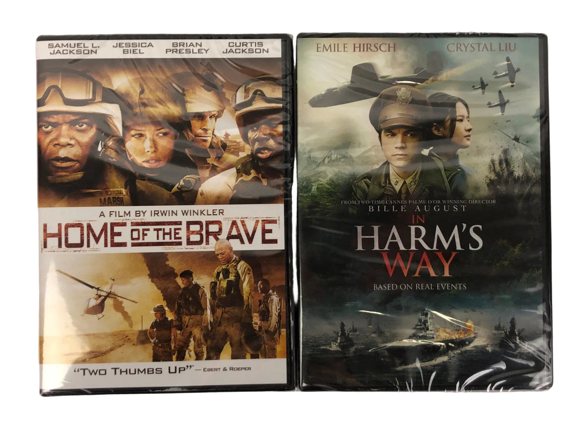 Lot of 2 war movie DVDs In Harm's Way Home of the Brave