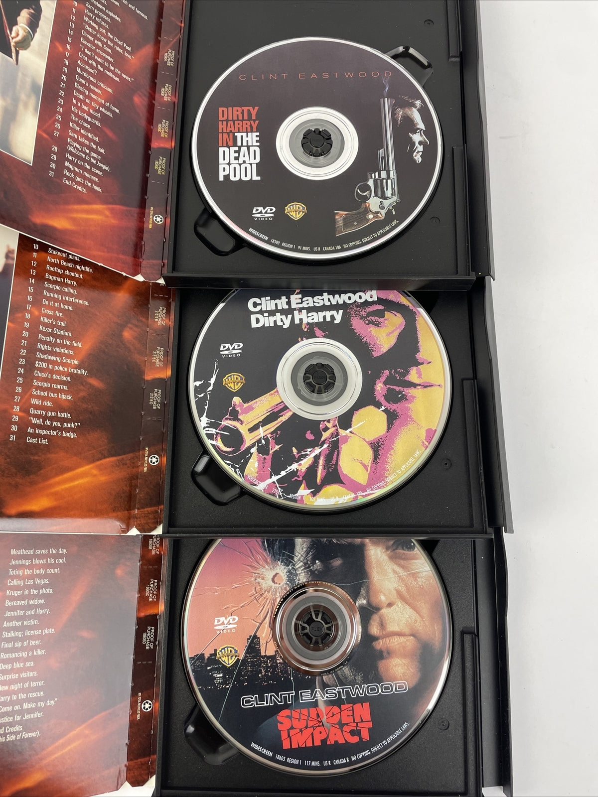 The Dead Pool, Sudden Impact, Dirty Harry (DVD, 2001, Clint Eastwood Collection)