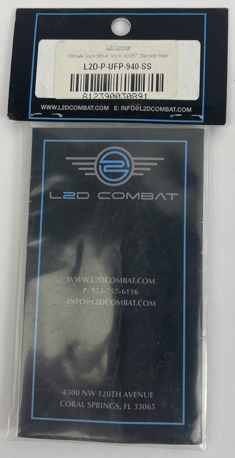L2D Combat Firing Pin Kit Glock 9mm Stainless Steel Striker LD-P-UFP-940-SS