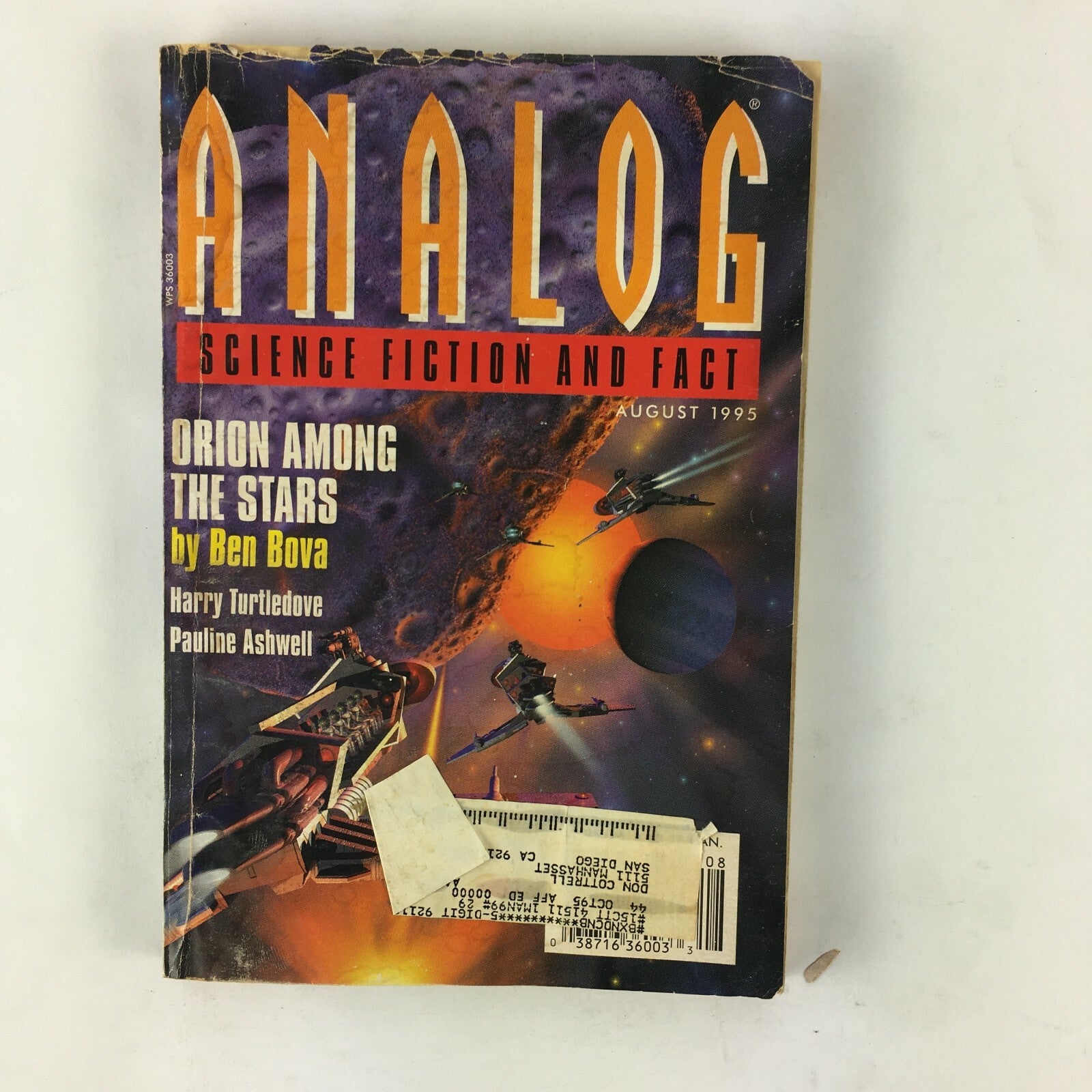 August 1995 Analog Science Fiction Fact Magazine Orion Among Ben Bova Pauline