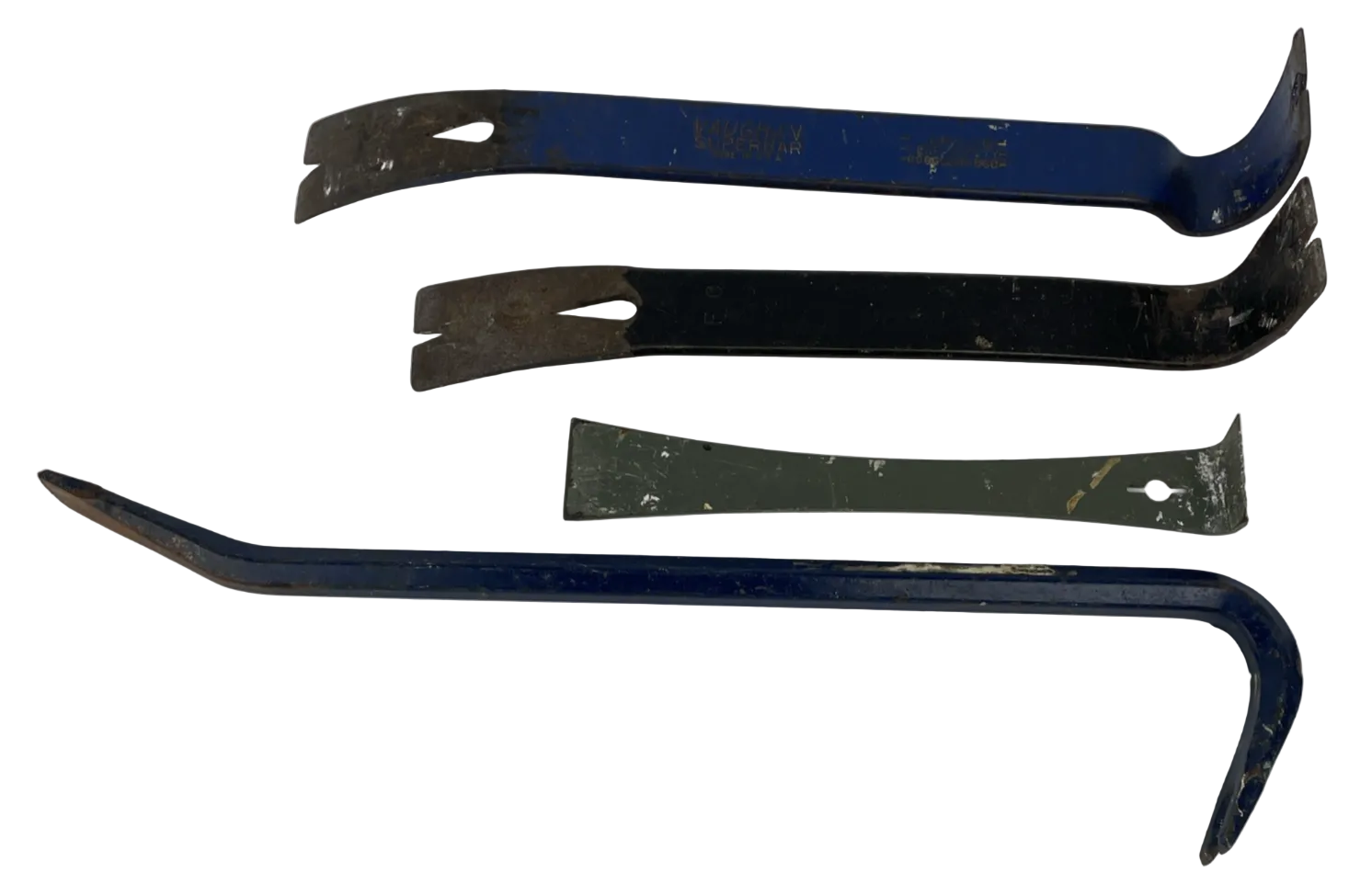 Lot 4 x Pieces Pry Bar & Crow Bar Nail Puller Vaughan Superbar, Craftsman USA