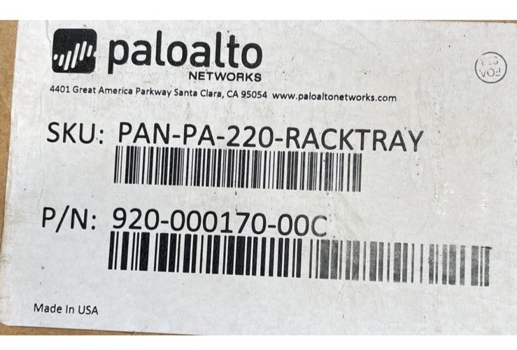 NEW Palo Alto PA-220 Next Generation Firewall Appliance In Rack Mount w/ Adapter