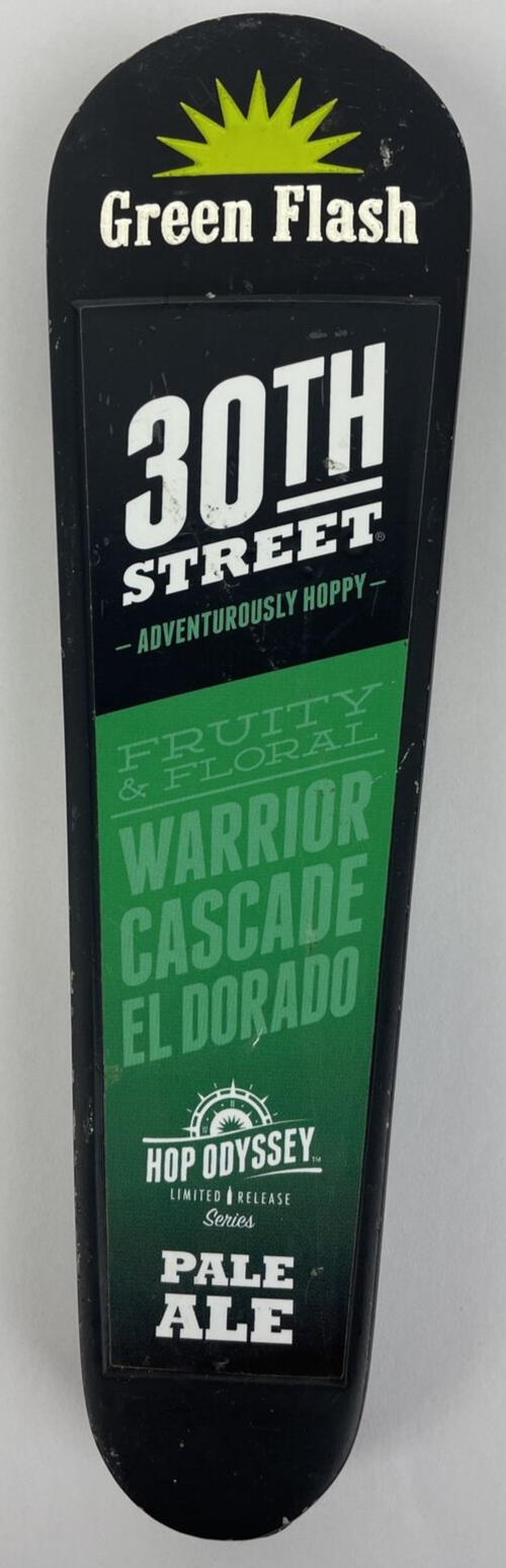 Green Flash Brewery Beer Tap Handle Special Release 30th Street 8.5" Rare