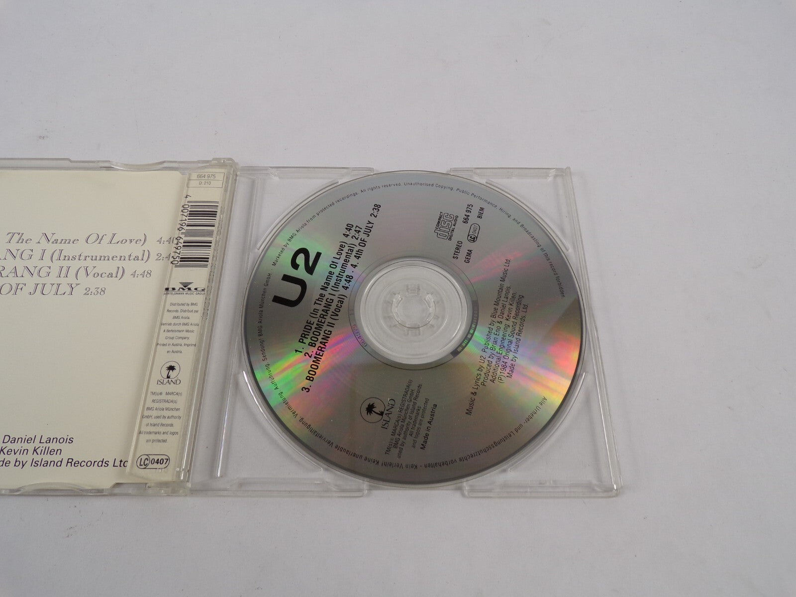 U2 Pride In The Name Of Love Boomerang 1 Boomerang 11. 4th Of July Pride CD#2