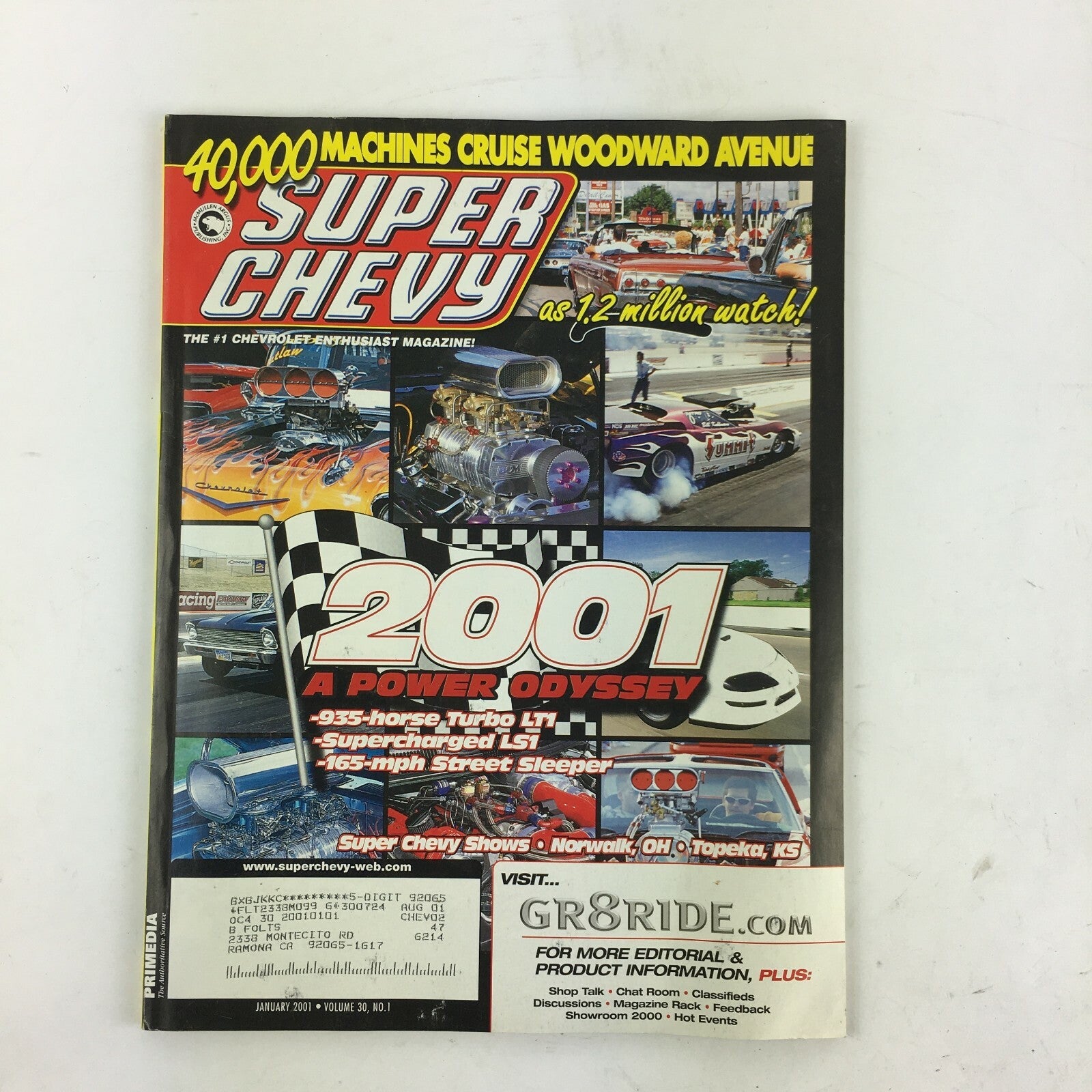 January 2001 Volume 30 Super Chevy Magazine 2001 A Power Odyssey SuperchargedLS1