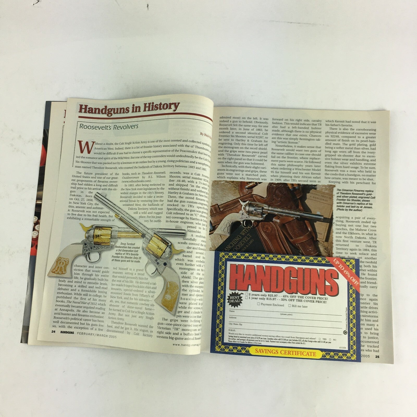 March 2005 Guns & Ammo Handguns Magazine S&W's .45 DA TT45 .22s The .357 MAG